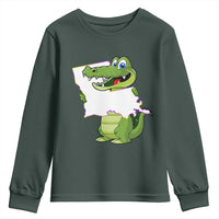 Cute Louisiana Aligator Youth Sweatshirt