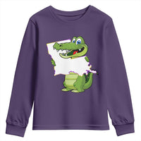 Cute Louisiana Aligator Youth Sweatshirt