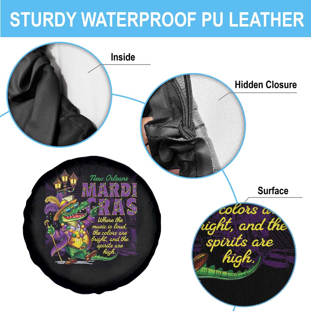 New Orleans Louisiana Mardi Gras Spare Tire Cover Where The Music Is Loud The Colors Are Bright And The Spirits Are High