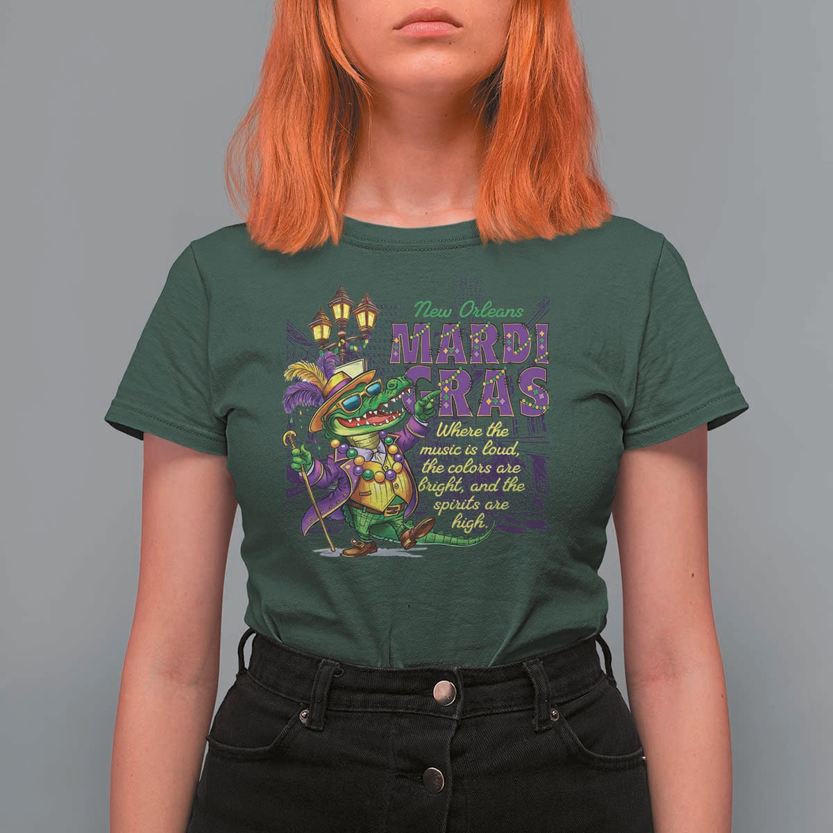 New Orleans Louisiana Mardi Gras T Shirt For Women Where The Music Is Loud The Colors Are Bright And The Spirits Are High