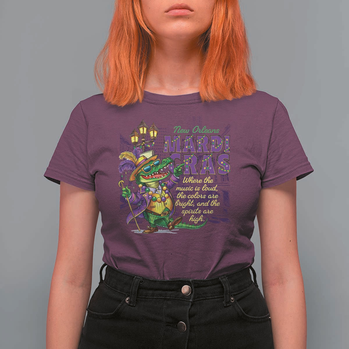 New Orleans Louisiana Mardi Gras T Shirt For Women Where The Music Is Loud The Colors Are Bright And The Spirits Are High