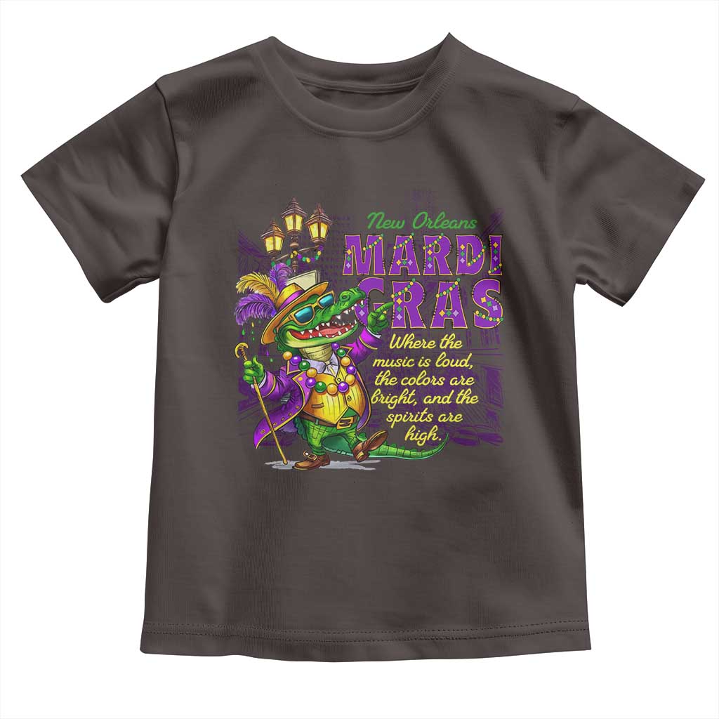 New Orleans Louisiana Mardi Gras Toddler T Shirt Where The Music Is Loud The Colors Are Bright And The Spirits Are High