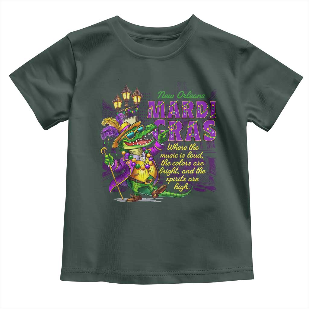 New Orleans Louisiana Mardi Gras Toddler T Shirt Where The Music Is Loud The Colors Are Bright And The Spirits Are High