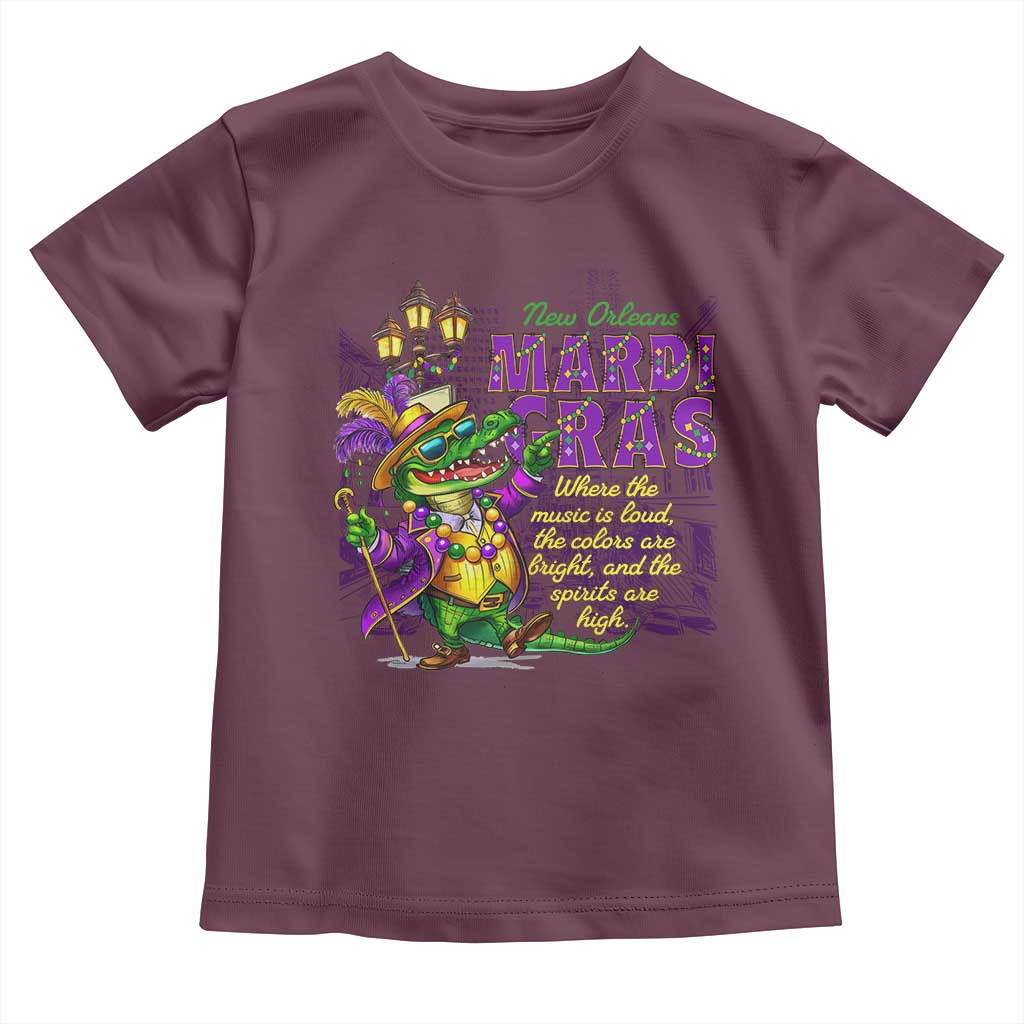 New Orleans Louisiana Mardi Gras Toddler T Shirt Where The Music Is Loud The Colors Are Bright And The Spirits Are High