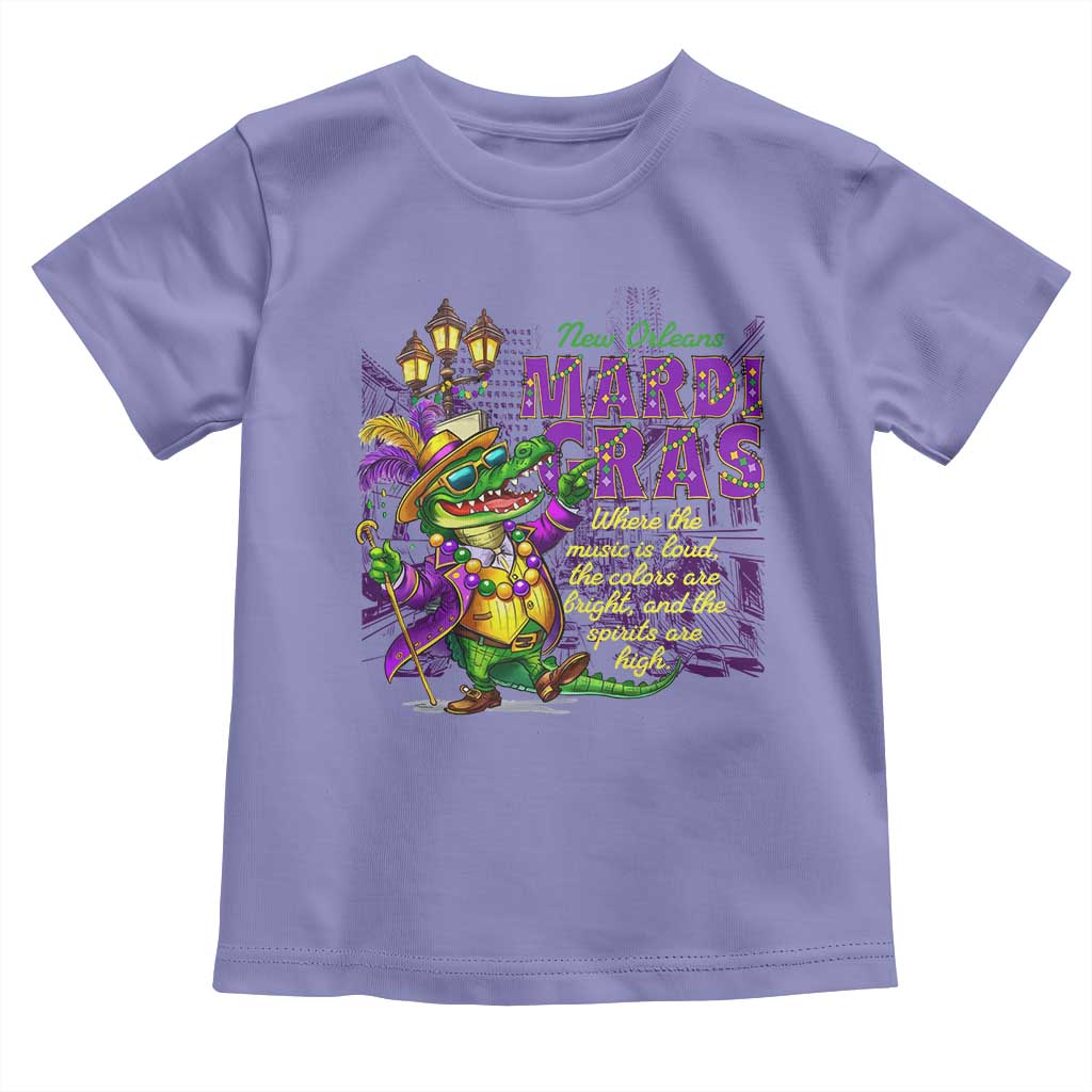 New Orleans Louisiana Mardi Gras Toddler T Shirt Where The Music Is Loud The Colors Are Bright And The Spirits Are High