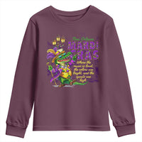 New Orleans Louisiana Mardi Gras Youth Sweatshirt Where The Music Is Loud The Colors Are Bright And The Spirits Are High