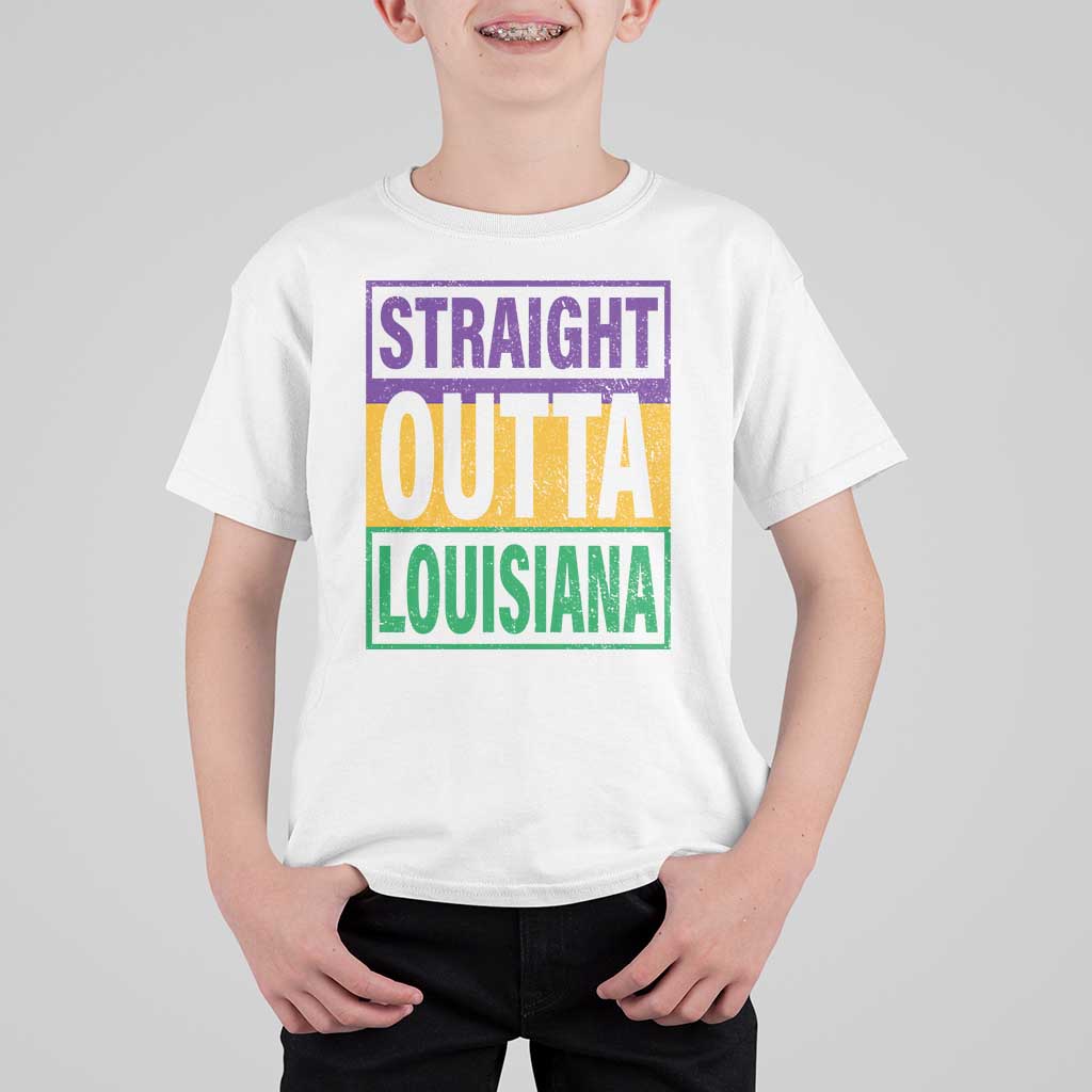 Straight Outta Louisiana T Shirt For Kid