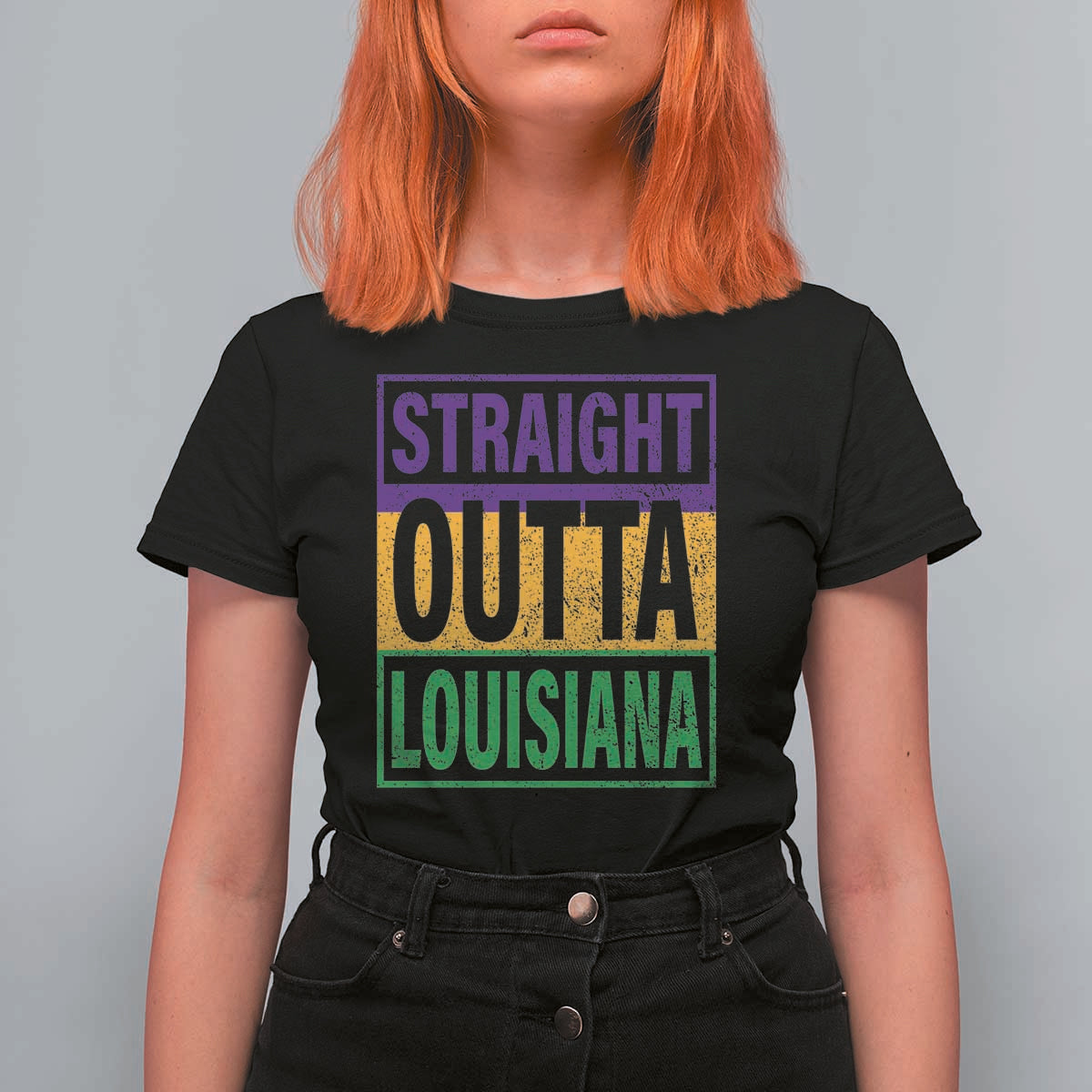 Straight Outta Louisiana T Shirt For Women