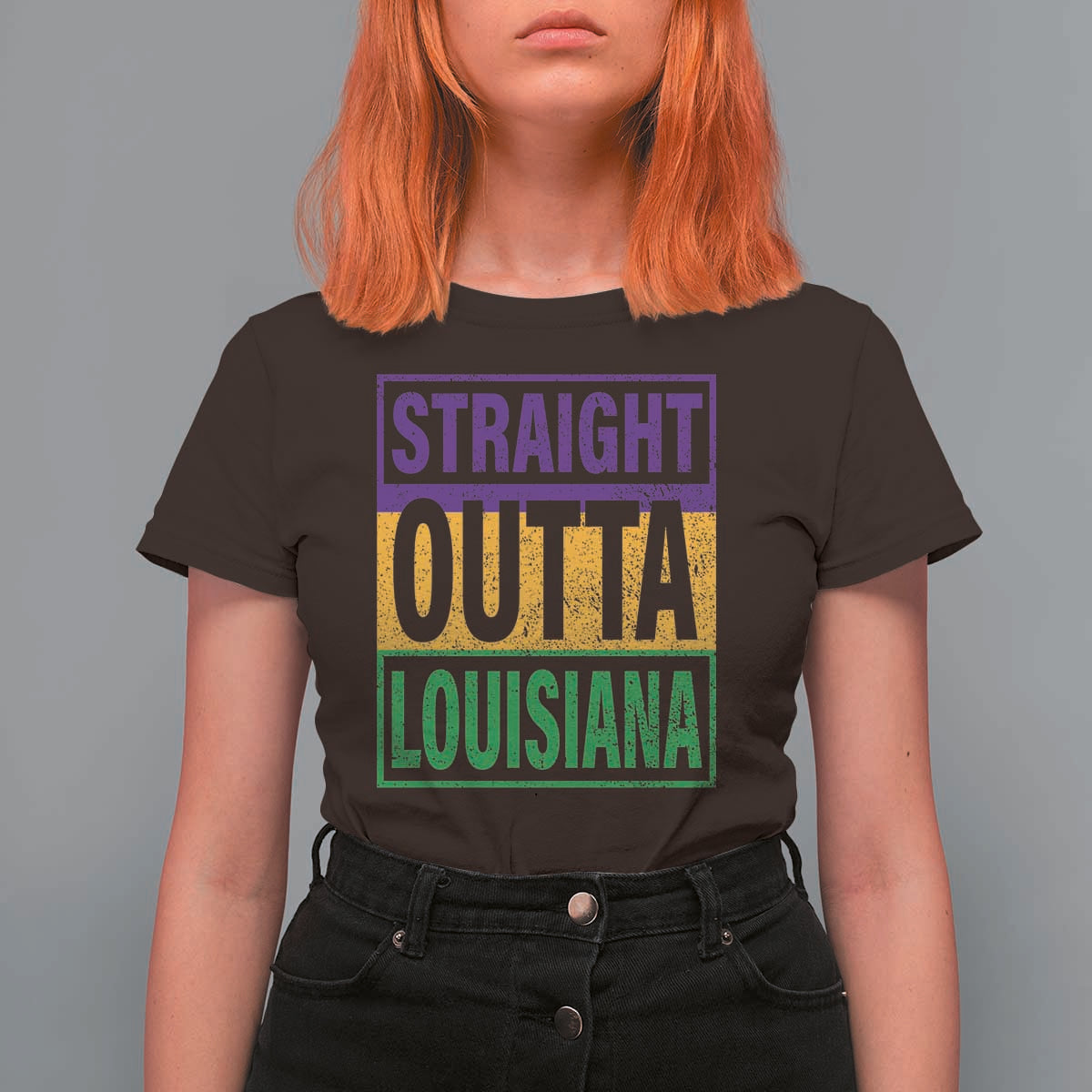 Straight Outta Louisiana T Shirt For Women