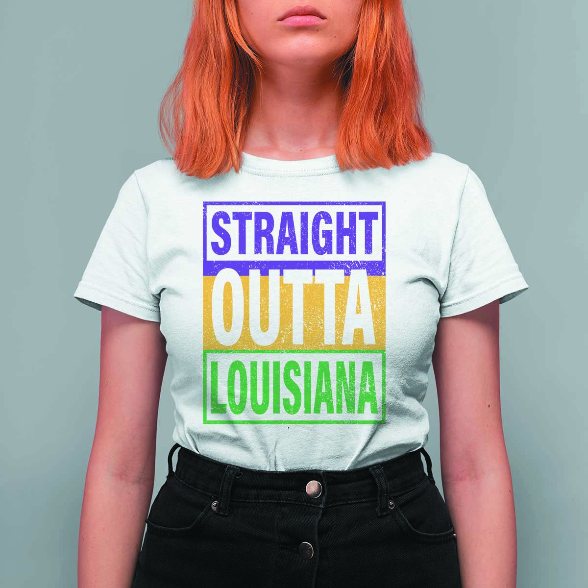 Straight Outta Louisiana T Shirt For Women