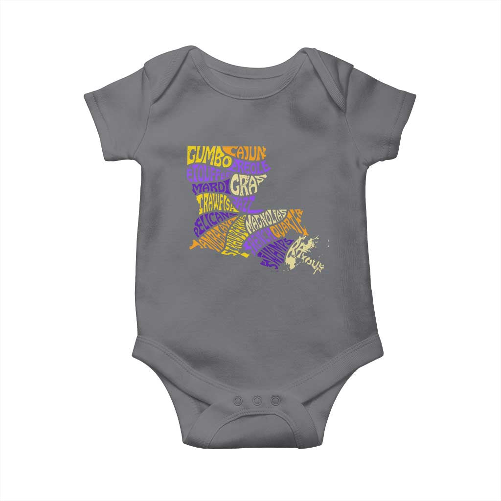 Louisiana Baby Onesie Creole Cajun Culture LA Map