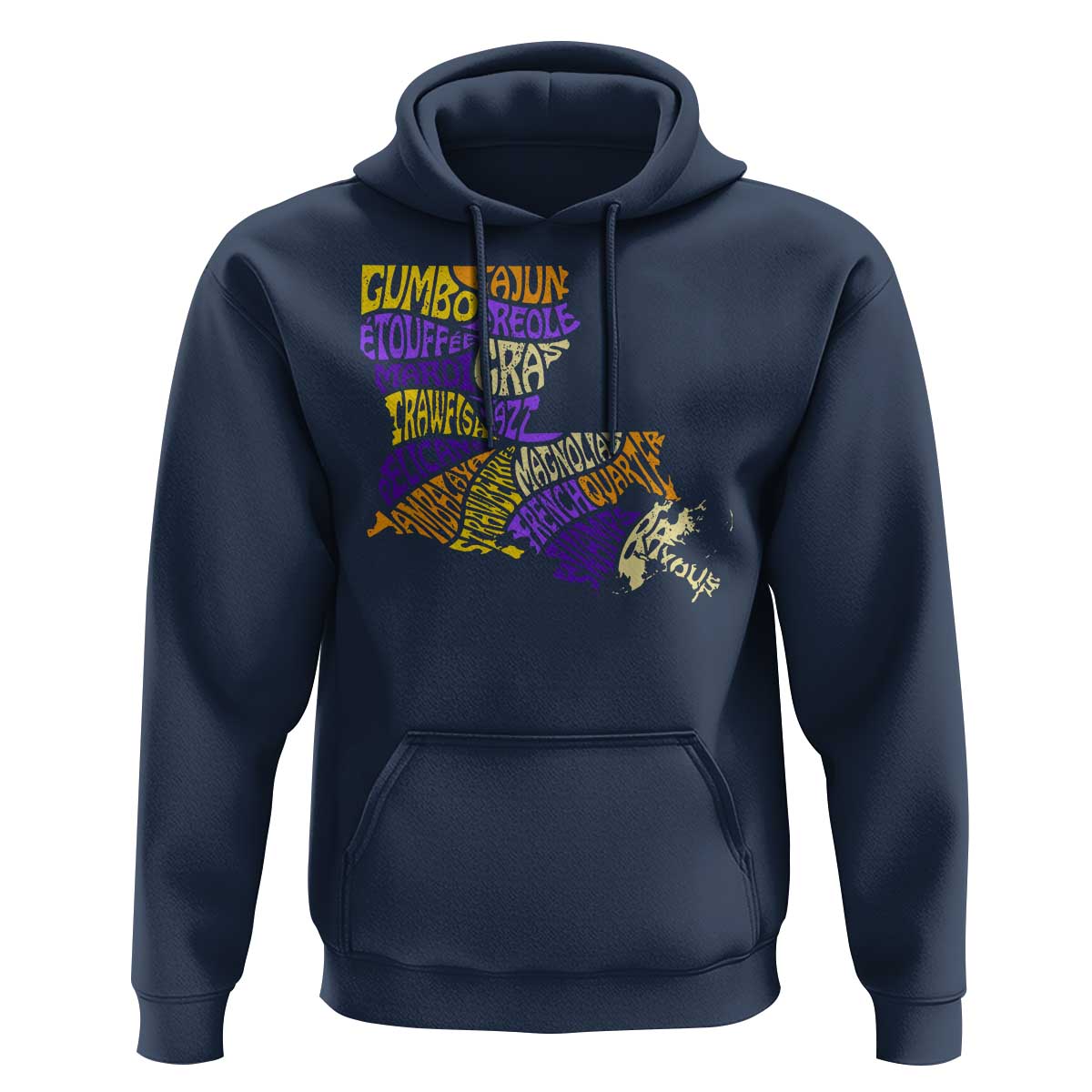 Louisiana Hoodie Creole Cajun Culture LA Map
