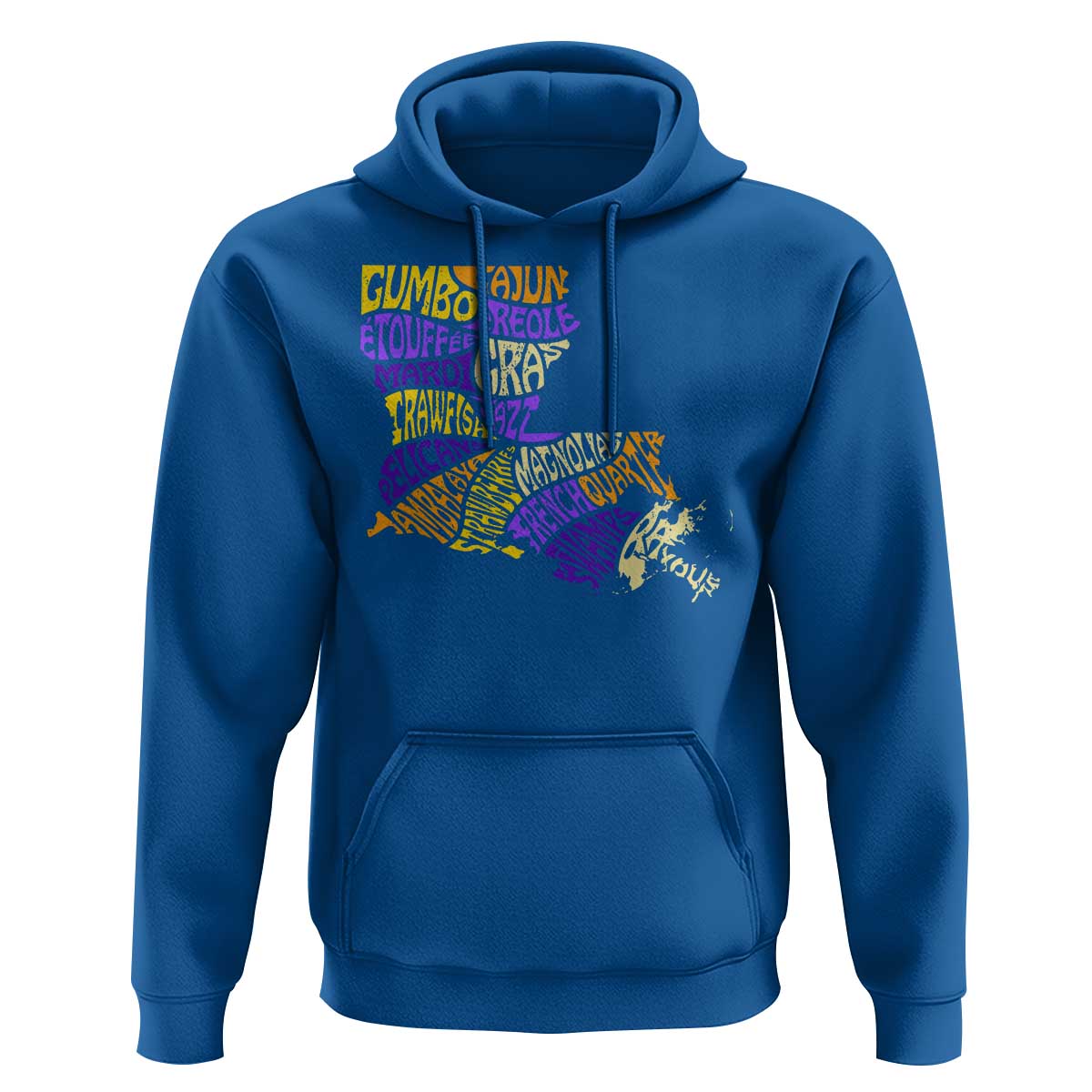 Louisiana Hoodie Creole Cajun Culture LA Map