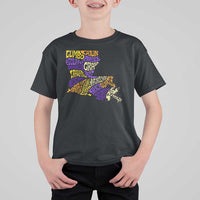 Louisiana T Shirt For Kid Creole Cajun Culture LA Map