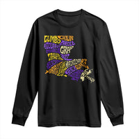 Louisiana Long Sleeve Shirt Creole Cajun Culture LA Map