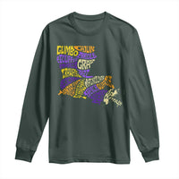 Louisiana Long Sleeve Shirt Creole Cajun Culture LA Map