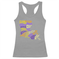 Louisiana Racerback Tank Top Creole Cajun Culture LA Map