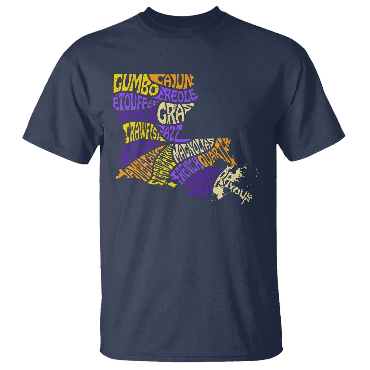 Louisiana T Shirt Creole Cajun Culture LA Map