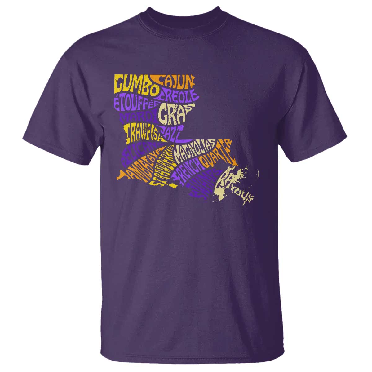 Louisiana T Shirt Creole Cajun Culture LA Map