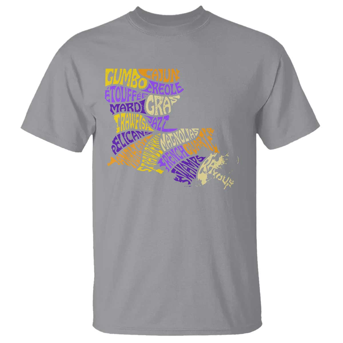 Louisiana T Shirt Creole Cajun Culture LA Map