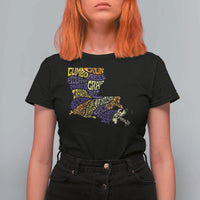 Louisiana T Shirt For Women Creole Cajun Culture LA Map