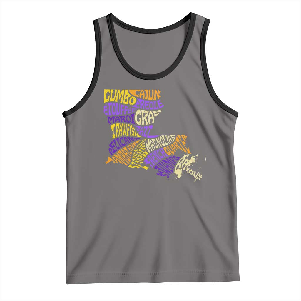 Louisiana Tank Top Creole Cajun Culture LA Map