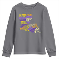 Louisiana Youth Sweatshirt Creole Cajun Culture LA Map