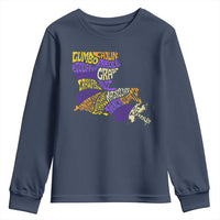 Louisiana Youth Sweatshirt Creole Cajun Culture LA Map