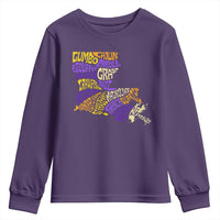 Louisiana Youth Sweatshirt Creole Cajun Culture LA Map