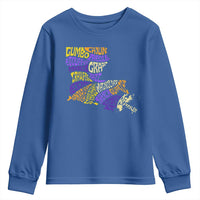 Louisiana Youth Sweatshirt Creole Cajun Culture LA Map