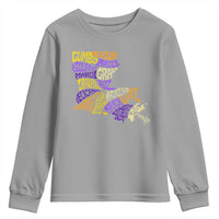 Louisiana Youth Sweatshirt Creole Cajun Culture LA Map