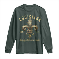 Louisiana Fleur De Lis Long Sleeve Shirt Laissez Les Bon Temps Rouler 1812
