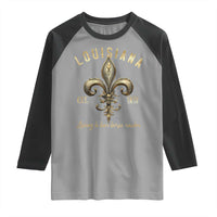 Louisiana Fleur De Lis Raglan Shirt Laissez Les Bon Temps Rouler 1812