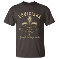 Louisiana Fleur De Lis T Shirt Laissez Les Bon Temps Rouler 1812
