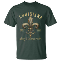 Louisiana Fleur De Lis T Shirt Laissez Les Bon Temps Rouler 1812