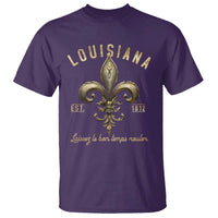 Louisiana Fleur De Lis T Shirt Laissez Les Bon Temps Rouler 1812
