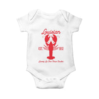 Louisiana Crawfish Baby Onesie Laissez Les Bon Temps Rouler 1812