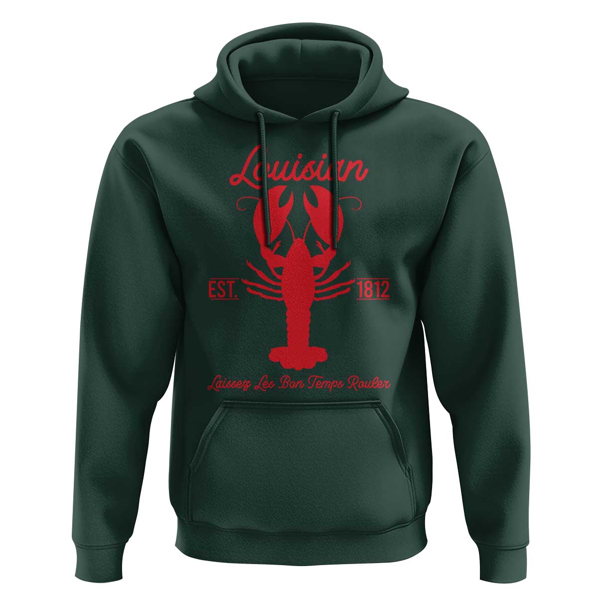 Louisiana Crawfish Hoodie Laissez Les Bon Temps Rouler 1812
