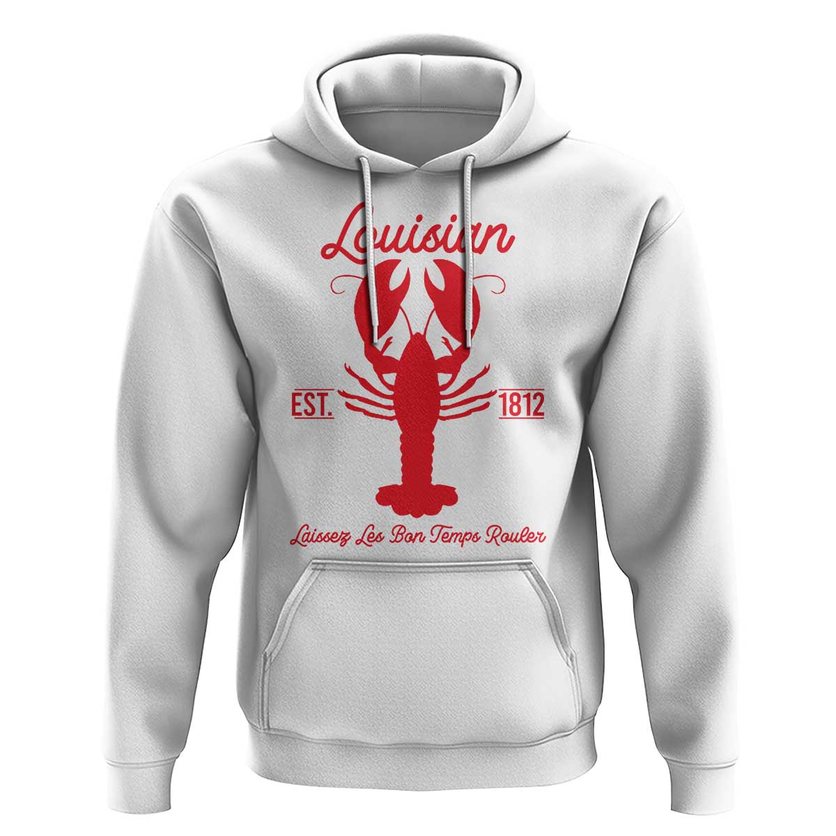 Louisiana Crawfish Hoodie Laissez Les Bon Temps Rouler 1812
