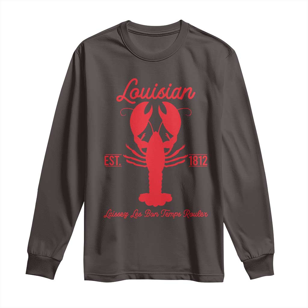Louisiana Crawfish Long Sleeve Shirt Laissez Les Bon Temps Rouler 1812