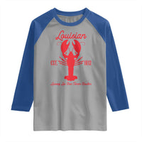 Louisiana Crawfish Raglan Shirt Laissez Les Bon Temps Rouler 1812