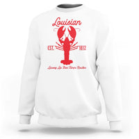 Louisiana Crawfish Sweatshirt Laissez Les Bon Temps Rouler 1812