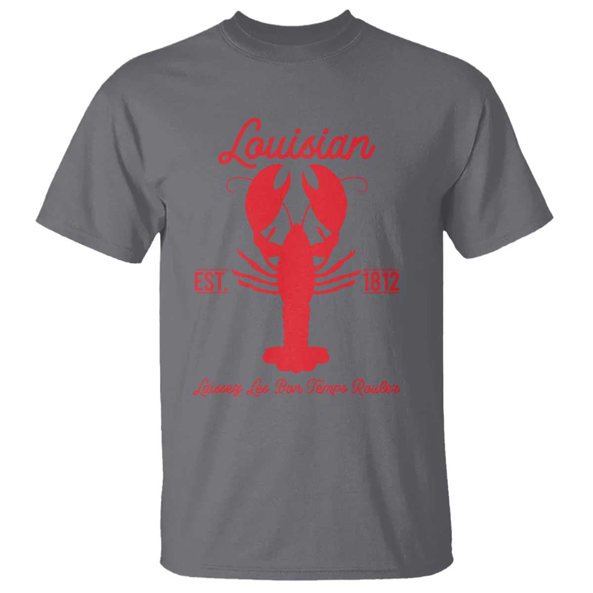Louisiana Crawfish T Shirt Laissez Les Bon Temps Rouler 1812