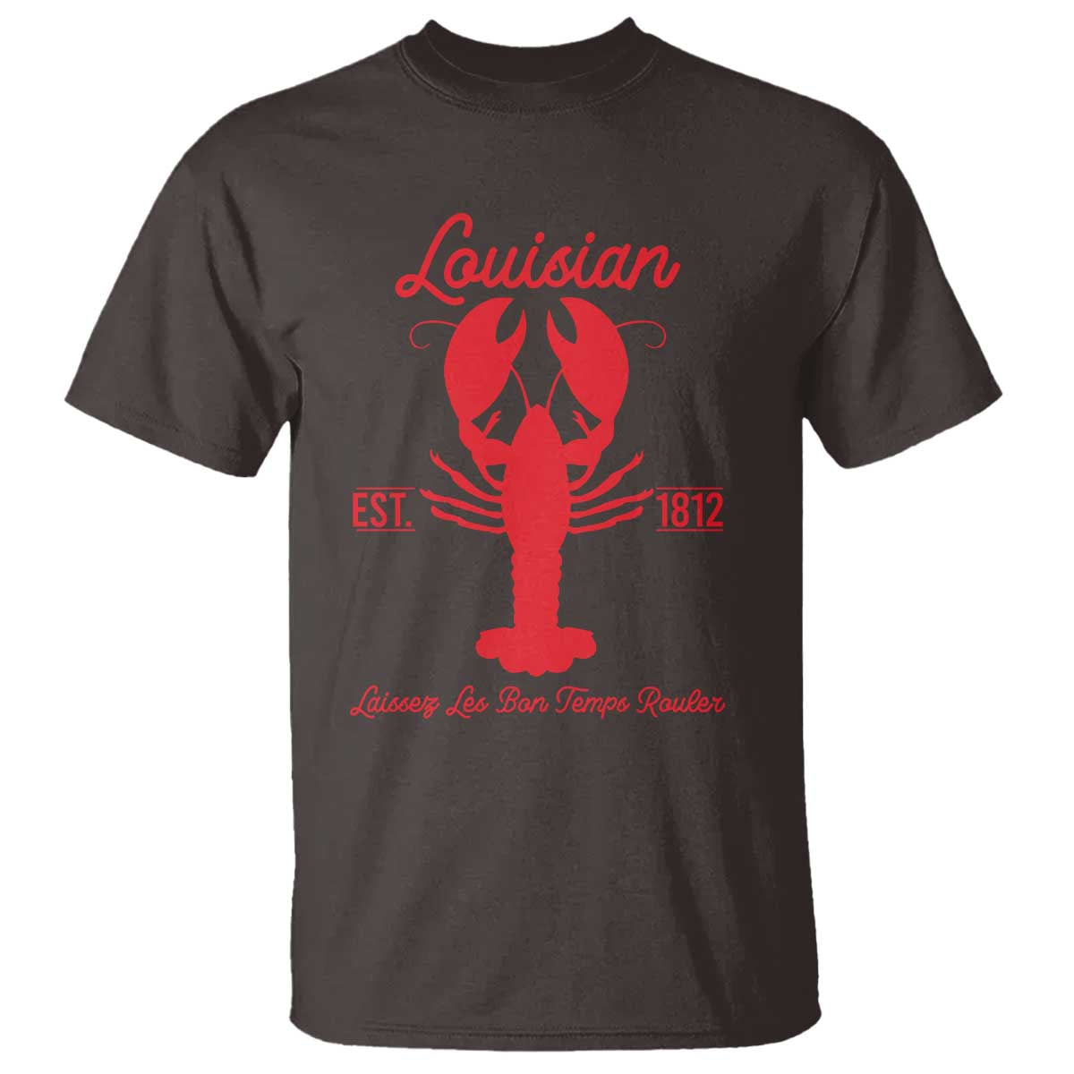 Louisiana Crawfish T Shirt Laissez Les Bon Temps Rouler 1812