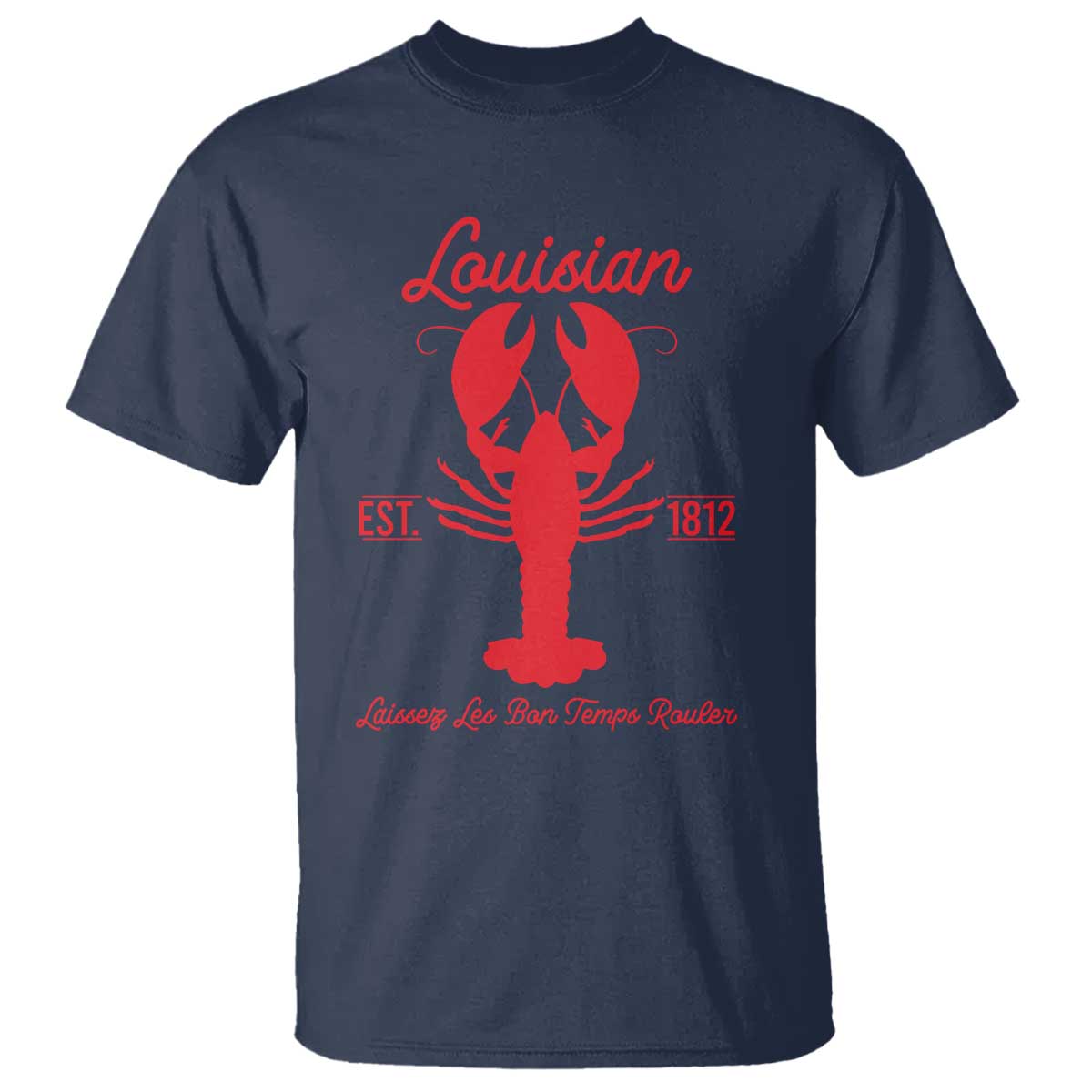 Louisiana Crawfish T Shirt Laissez Les Bon Temps Rouler 1812