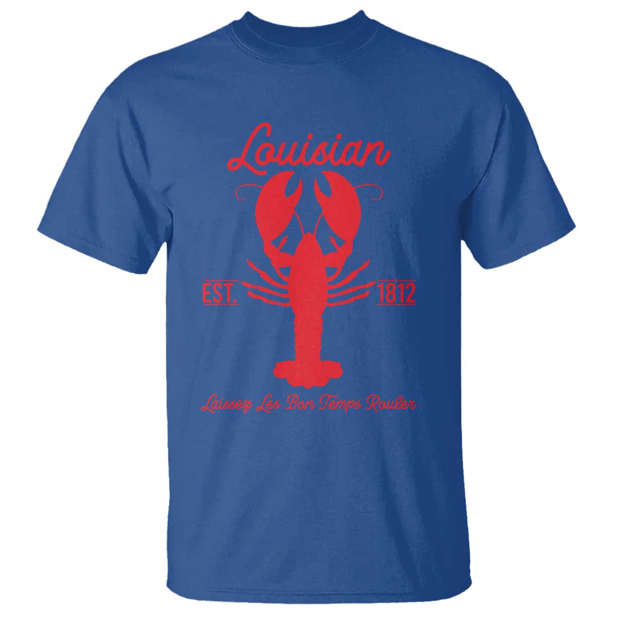 Louisiana Crawfish T Shirt Laissez Les Bon Temps Rouler 1812