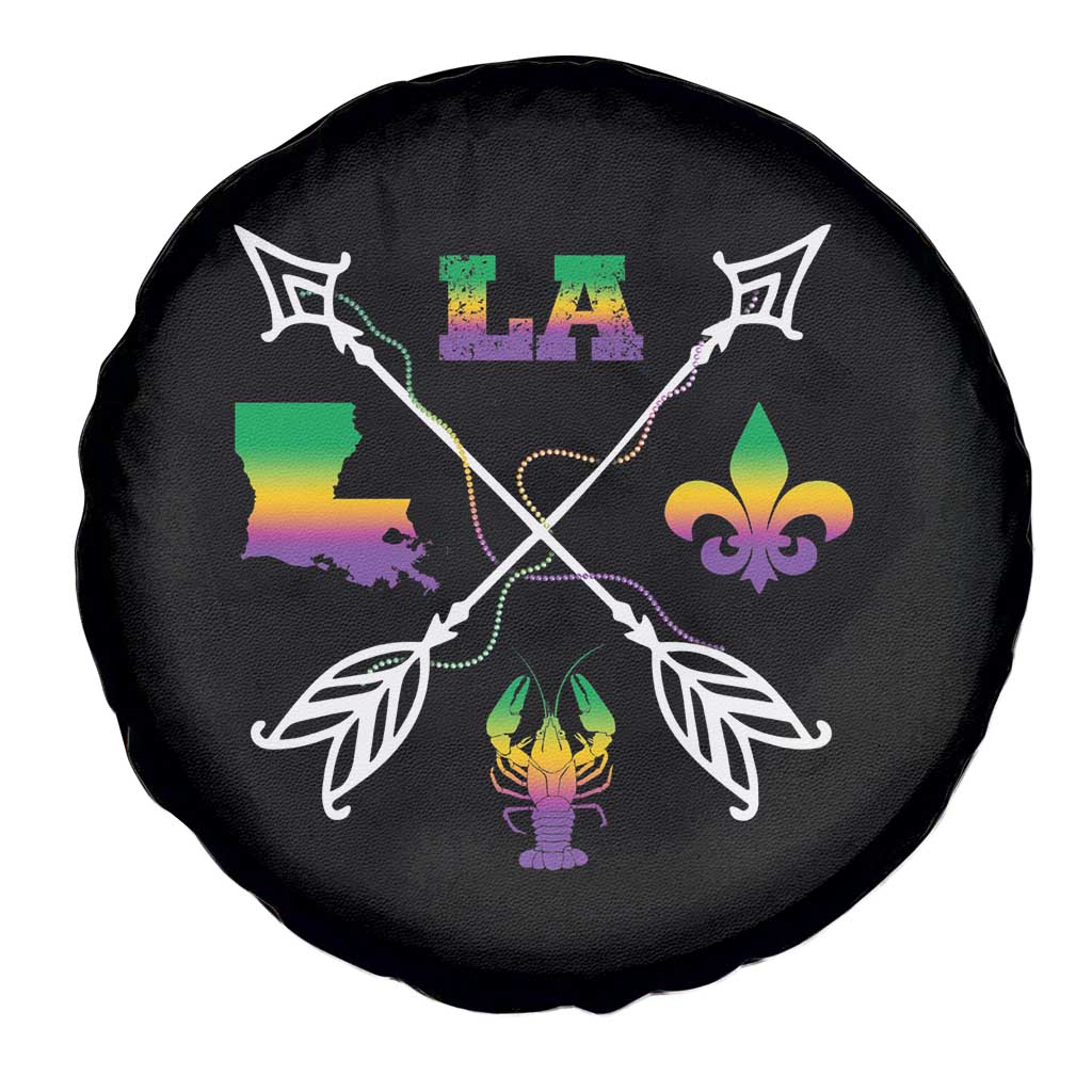 Louisiana Mardi Gras Spare Tire Cover Crawfish Fleur De Lis