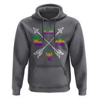 Louisiana Mardi Gras Hoodie Crawfish Fleur De Lis