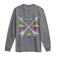 Louisiana Mardi Gras Long Sleeve Shirt Crawfish Fleur De Lis