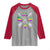 Louisiana Mardi Gras Raglan Shirt Crawfish Fleur De Lis